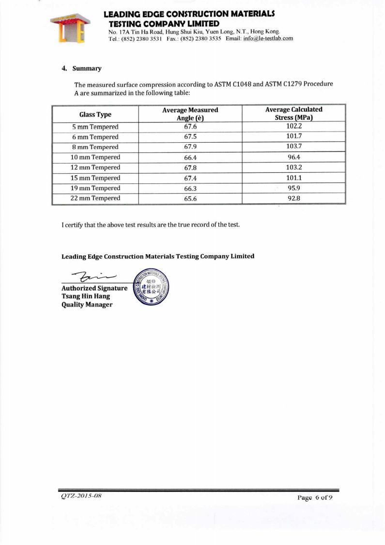 钢化玻璃表面应力测试报告6